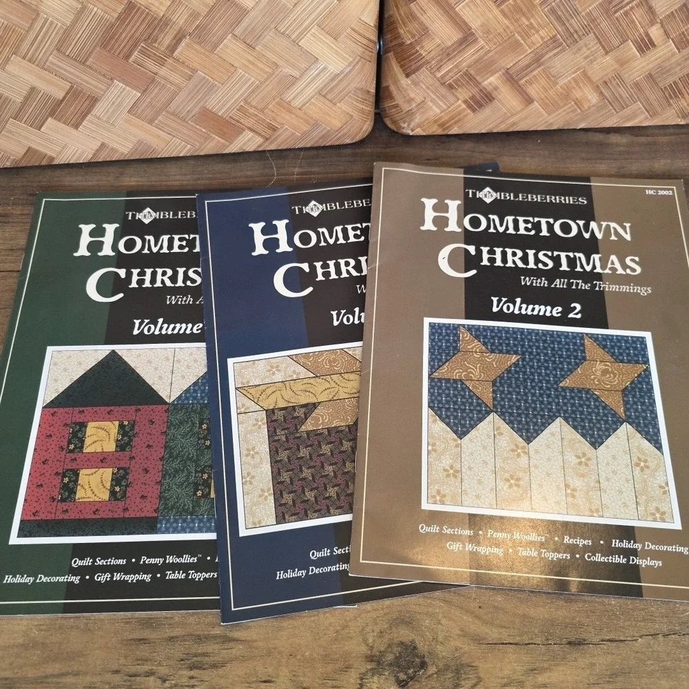 Thimbleberries Hometown Christmas Lot of 3 Volumes 2, 3 & 4 Recipes‎ Quilting